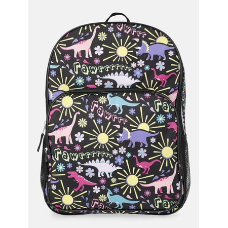 Wonder Nation Kids 17 Fossil Garden Backpack Black