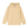 thumbnail image 4 of Meitianfacai Girls Hoodies Trendy Sweatshirts for Girls Fleece Hooded Pullover Tops Sweaters Casual Comfy Fall Fashion Outfits Clothes 2024, Girls Beige Sweatshirt Size 5-6 Years, 4 of 8