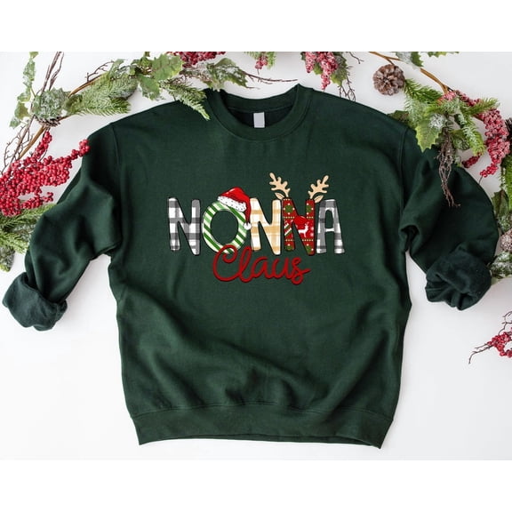 Nonna Claus Sweatshirt, Winter Gigi Claus Crewneck, Nana, Shirt, Family Claus Tee Tshirt All Size S-5XL