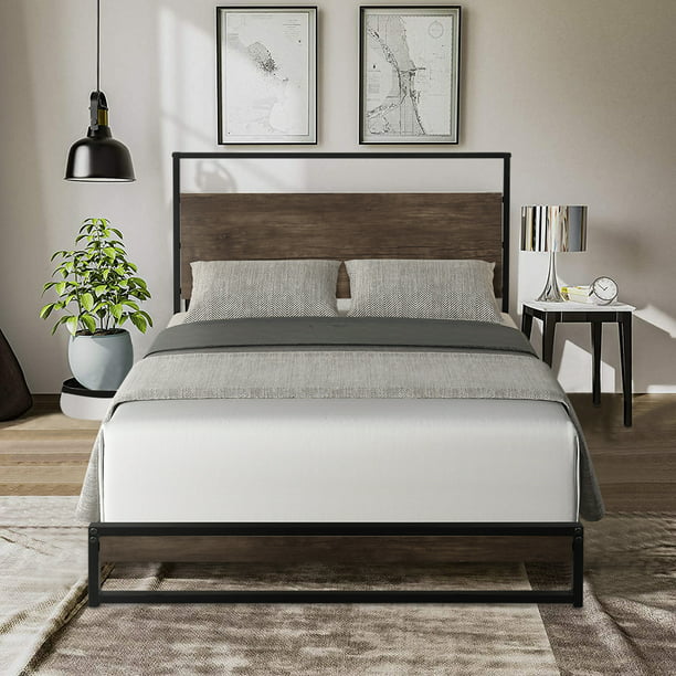 Metal Platform Bed Frame, Can You Paint A Leather Headboard