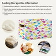 thumbnail image 5 of Multicolor Triangles Foldable Storage Basket,Canvas Fabric Foldable Storage Bins with Handles Open Home Storage Bins Boxes for Toy Book Shelf Closet Baskets, 5 of 8