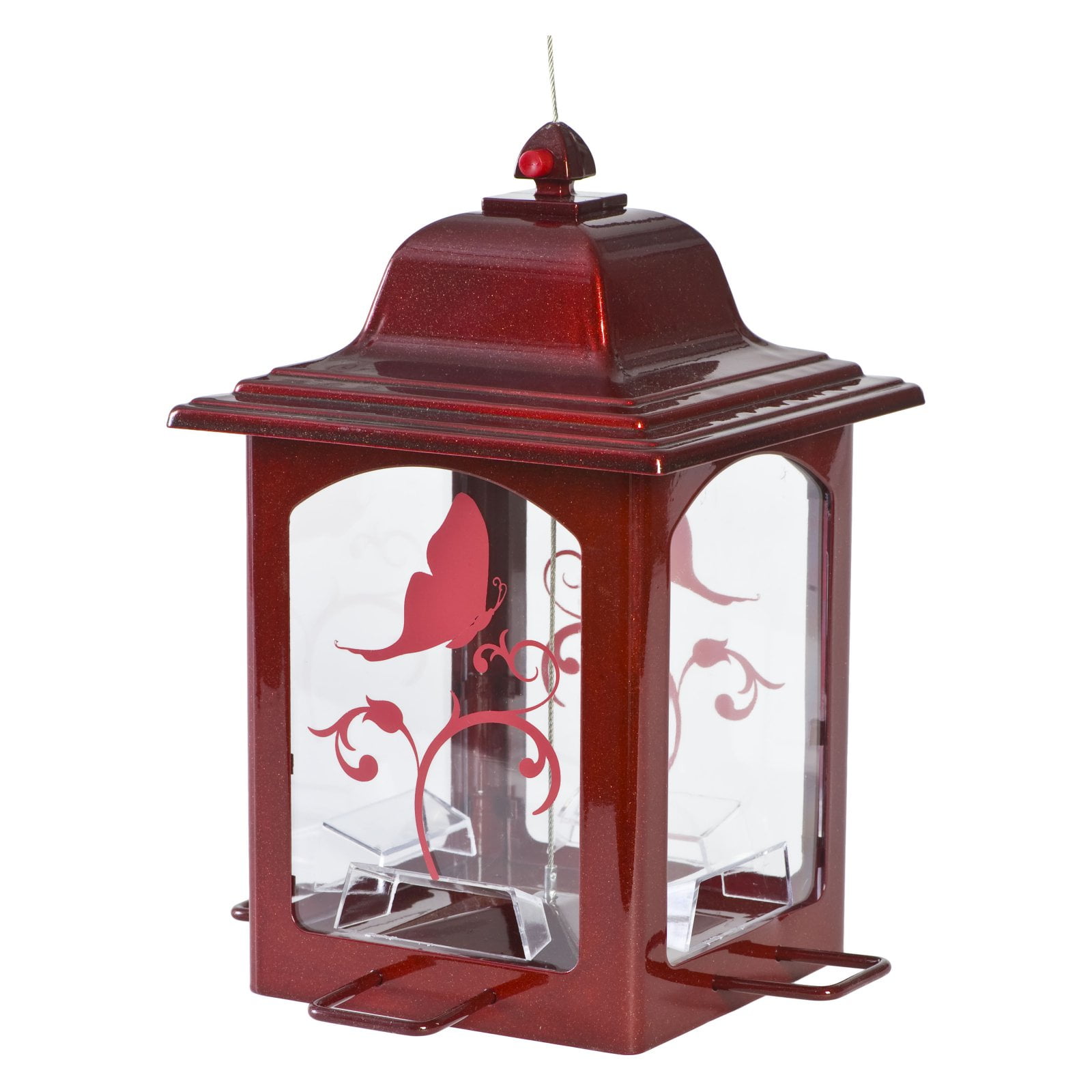 Perky-Pet Red Sparkle Lantern Wild Birdfeeder by Perky-Pet