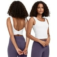 thumbnail image 4 of WBQ Workout Crop Tank Tops for Women Solid Comfort Sleeveless Shirts for Casual Sports Fitness Yoga Reversible Ribbed Tops, 4 of 8