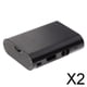 thumbnail image 1 of Paquete de 2 cubiertas de caja de plástico perfke para Pi 2 Modelo B/B+ negro, 1 of 9