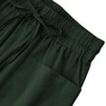 thumbnail image 6 of Amazhiyu Womens Casual Linen Shorts Drawstring Wide Leg Elastic High Waisted with Pockets, 6 of 8