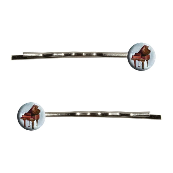 Painted Grand Piano Neutrals - Music Musician Bobby Pin Hair Clips