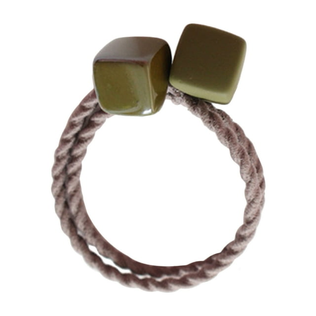 Corde à Cheveux Mode Mignonne Carrée Décor Bandeau Attache Queue de Cheval Accessoires pour Femmes