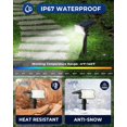thumbnail image 4 of Solar Lights Outdoor Waterproof IP67, 60 LED 3 Lighting Modes Solar Spot Lights Outdoor for Yard Garden Pathway Landscape, Auto On/Off, Function 2 in 1(Cool White, 4 Pack), 4 of 7