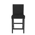 thumbnail image 4 of Cobre Contemporary Velvet Counter Stool with Nailhead Trim(Set of 2) in Black, 4 of 5