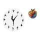 thumbnail image 1 of Reloj de pared de bailarina de ballet con estatua de nórdico, reloj artístico silencioso y escultura de fruta para decoración del hogar y la o, 1 of 8