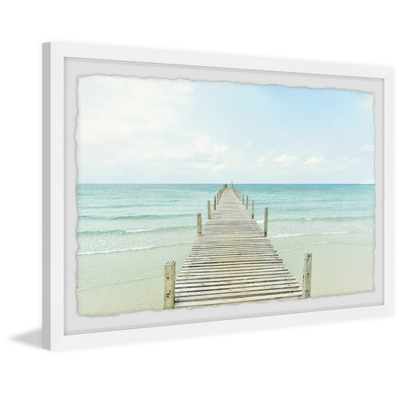Marmont Hill Bright Ocean's View Framed Wall Art, 8" x 12"