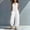 5# White, variant on Wide Leg Jumpsuits for Women Sleeveless Button Front Trendy Band Collar Linen Jumpsuits with Pockets Vacation Yellow S