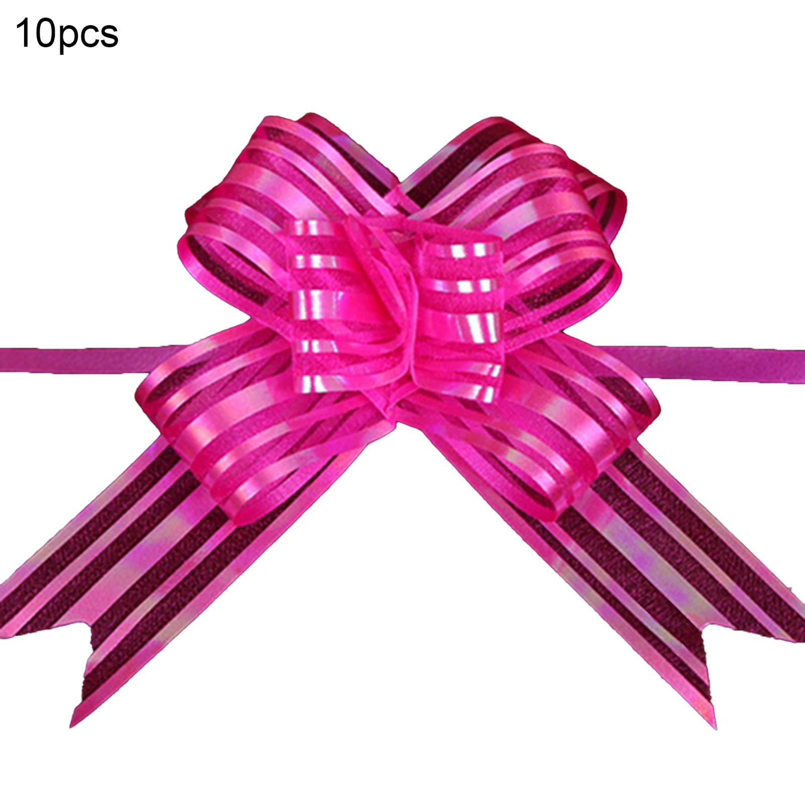 Yesbay Pull Bow 10Pcs 50mm Pull Bow Multicolor Elegant Organza Durable