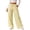 Yellow, variant on Kezqiaxn Wide Leg Pants for Women Striped Elastic Waist Drawstring Loose Casual Trousers with Pockets Women's Clothing Red L