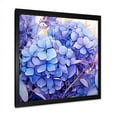 thumbnail image 2 of Designart "Harmony of Hydrangea Flowers in Purple I" Floral Framed Wall Art Decor - Traditional Purple Hydrangea Hallway Framed Wall Art Decor, 2 of 6
