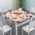 thumbnail image 3 of Halloween Stretch Tablecloth 36x36 Square - Elastic Border Washable Cover with Festive Pumpkin and Ghost Design for Holiday Use, 3 of 6