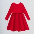 thumbnail image 5 of Actgleam Little Girls Long Sleeve Dress Christmas Formal Dresses,7Year, 5 of 10