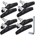 thumbnail image 1 of Ruiboury 4 Pairs V Brake Pad Component Modified Accessories Universal Wheel Block Part Silent Braking Pads Replacing Accessory Black, 1 of 6