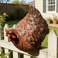 thumbnail image 5 of 2pc Garden Chicken Fence Ornament, Ornamental Decorative Piece, Multicolor, Plastic, Fence or Balcony Landscape Display, 12x11x10cm, 5 of 6