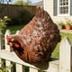 thumbnail image 4 of Adorno de valla exterior para gallinas y decoraciones de jardín, figurita decorativa de gallina para vallas, barandillas, paredes – Decoración fácil de instalar para el jardín de granja, set de 2, 4 of 5