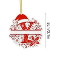 thumbnail image 2 of Adornos Navideños con Monograma Acrílico de 26 Letras y Gorro de Papá Noel | Adornos Navideños 2D para Manualidades | Adornos con Letras Colgantes para Decorar El Hogar, La Chimenea, La Puerta y La V, 2 of 5