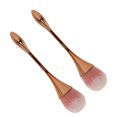 thumbnail image 1 of 2PCS Nail Art Powder Brush Soft Bristles Ergonomic Handle Multipurpose Powder Brush for Manicure Use Rose Gold, 1 of 5