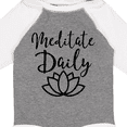 thumbnail image 4 of Inktastic Meditation Yoga Meditate Daily Resolution Boys or Girls Long Sleeve Baby Bodysuit, 4 of 5