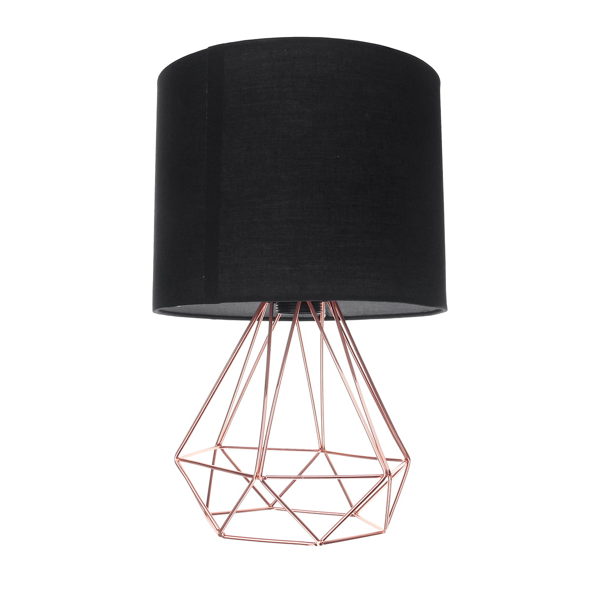 Modern Hollow Out Base Living Room, Geometric Metal Small Table Lamps