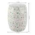 thumbnail image 7 of JONATHAN Y Chiara 17.5" Terrazzo Ceramic Garden Stool, White/Pink, 7 of 7