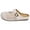 Beige, variant on Yiomxhi Women's Breathable Mesh Mary Jane Mules - Comfortable Slip-On Flats with Metal Buckle, Casual Round Toe Walking Shoes for Summer