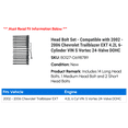 thumbnail image 2 of Head Bolt Set - Compatible with 2002 - 2006 Chevy Trailblazer EXT 4.2L 6-Cylinder VIN S Vortec 24-Valve DOHC 2003 2004 2005, 2 of 2
