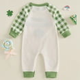 thumbnail image 4 of mgoYE Baby Girl Clothes 0-3 Months My First St Patricks Day Baby Girl Boy Outfit Cute Clover Jumpsuit Irish Romper Newborn Fall Winter Spring Clothes(White,3-6 Months), 4 of 7