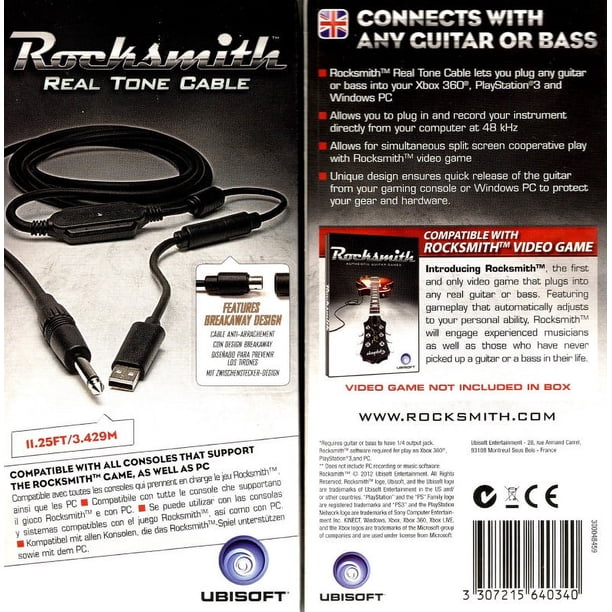 Ubisoft Rocksmith 2014 Real Tone USB Cable for Guitar, Xbox