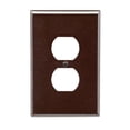 thumbnail image 1 of Placa de pared Leviton de plástico termoendurecible marrón, 1 banda, paquete de 1, 1 of 1