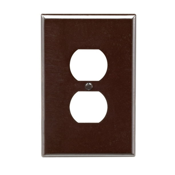 Placa de pared Leviton de plástico termoendurecible marrón, 1 banda, paquete de 1