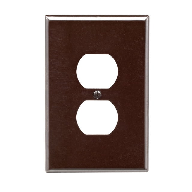 Placa de pared Leviton de plástico termoendurecible marrón, 1 banda, paquete de 1