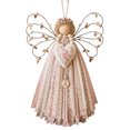 thumbnail image 2 of Luckky Angel Fabric Hanging DIY Kit,HandmadeAngel Ornament Craft Kit,Precut Fabrics & Buttons to Create Layered Wings,Christmas Tree Angel Doll for Rustic Farmhouse Christmas Home Decor, 2 of 8
