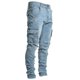 thumbnail image 1 of Men Cargo Denim Pants Skinny Jeans Casual Slim Fit TrousersM, 1 of 3