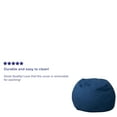 thumbnail image 5 of Emma + Oliver Small Denim Refillable Bean Bag Chair for Kids and Teens, 5 of 10