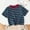 Blue, variant on Toddler T-Shirts Short Sleeve Raglan Shoulder Striped Round Neck Leisure Summer