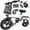 T1PRO-White-24MPH, variant on 14 Inch Foldable Adult Electric Bicycle, 48V 10Ah 400W Motor, 3-Speed Gearing, Dual Spring Shock Absorbers, Front and Rear Led Safety Lights, Portable Design
