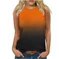 thumbnail image 2 of AherBiu Summer Tank Tops for Women Gradient Color Crewneck Sleeveless Comfy Basic Tees Dailywear Shirts, 2 of 4