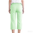 thumbnail image 4 of MLQIDK Womens Capris for Summer Striped Capri Pants Knee Length Elastic Waist Ladies Capris Dressy Casual Striped Capris with Pockets Light Green 2XL, 4 of 7