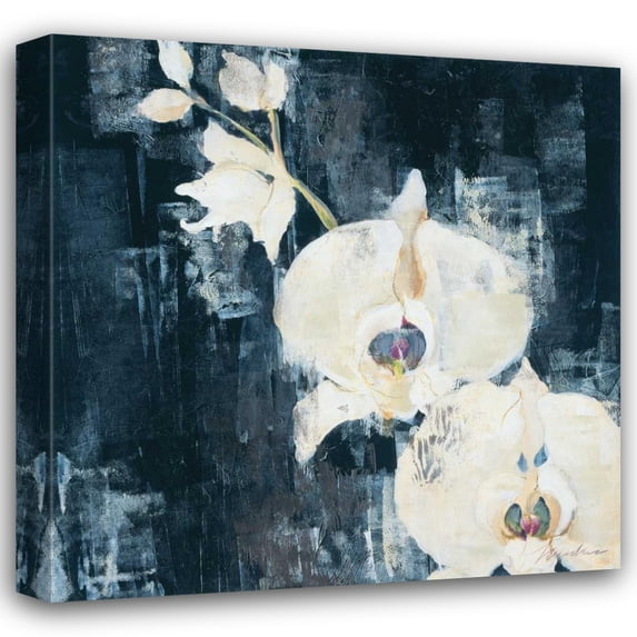 Liz Jardine 36x36 Gallery Wrapped Canvas Wall Art Titled - Shadow Orchids I