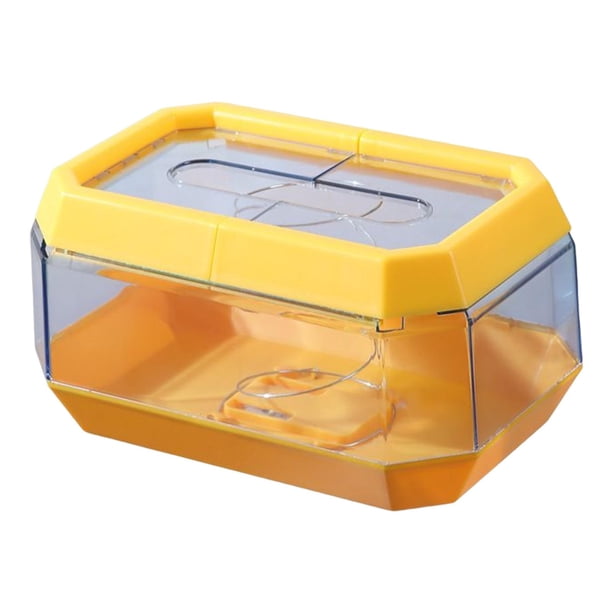 Dispensador de pañuelos de pared, porta servilletas, estuche con resorte, multiusos Amarillo
