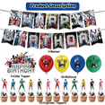 thumbnail image 2 of 30Pcs For Power Rangers Party Decoration Kit – Includes Banner, 16 Balloons,13 Cupcake Toppers for Themed Celebrations, 2 of 4