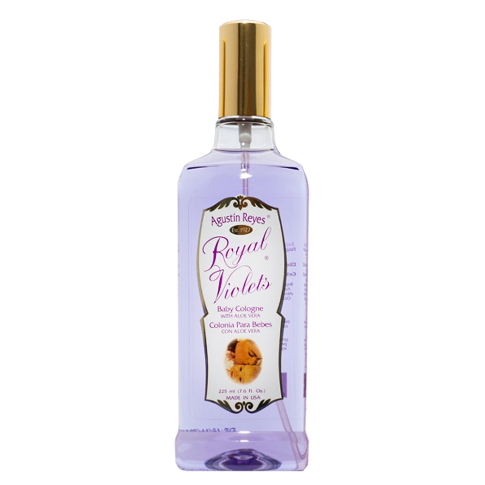 Royal Violets Baby Cologne. Clean, Mild and Long Lasting Fragrance with Aloe Vera. 7.6 fl oz / 225 ml. Pack of 3