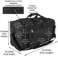 thumbnail image 2 of DALIX 20" Sports Duffle Bag w Water Bottle Mesh and Valuables Pockets in Black, 2 of 3