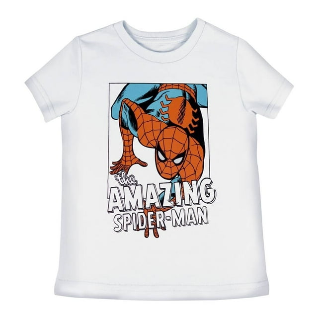 Playera Spiderman Para niño, comic serigrafia The Amazing Blanco, talla 2