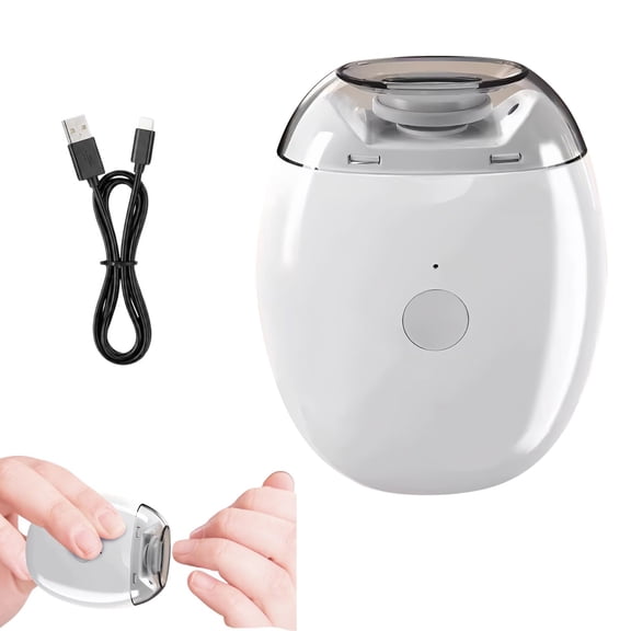 Electric Nail Clippers - 2026 Smart Nail Clipper for Seniors, PLYZLE Electric Nail Clipper with LED Light, Painless Toenail Trimmer for Thick Nails, Arthritis, Low Vision